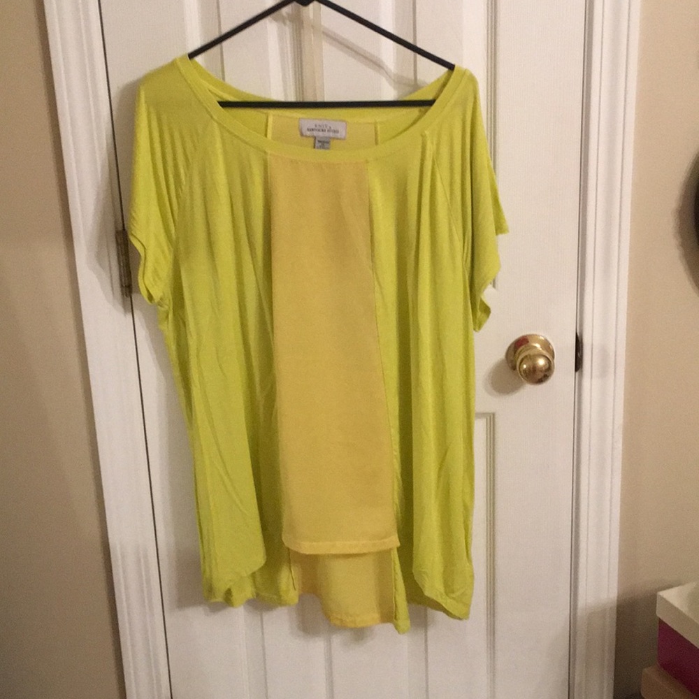 Bright yellowish blouse. Very pretty